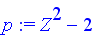 p := Z^2-2